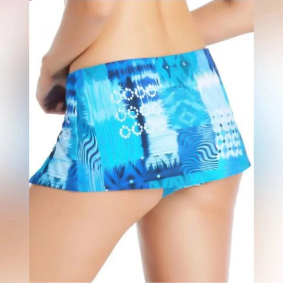 Bleu Rod Beattie Too Hot To Handle Bikini Set Top Size 36D Skirted Bottom Sz 10 - Picture 7 of 11